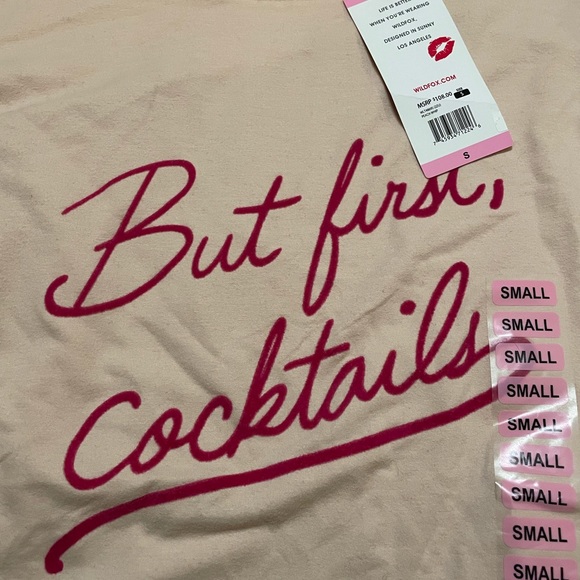 NWT Wildfox “but first cocktails” sweatshirt - Picture 5 of 5